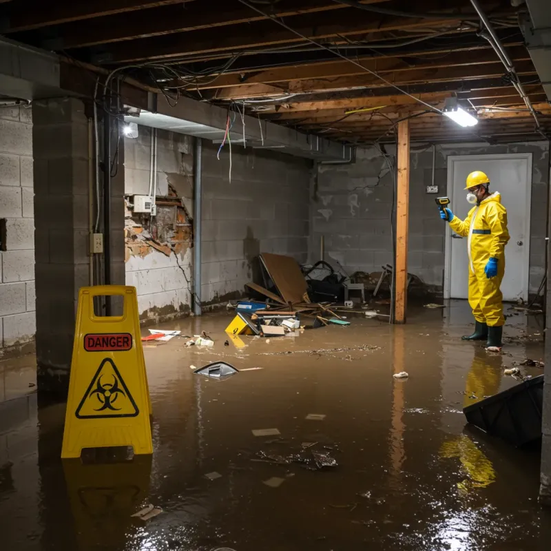 Flooded Basement Electrical Hazard in Prairie Village, KS Property