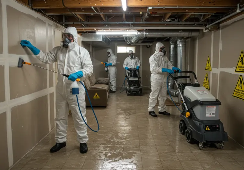 Basement Moisture Removal and Structural Drying process in Prairie Village, KS